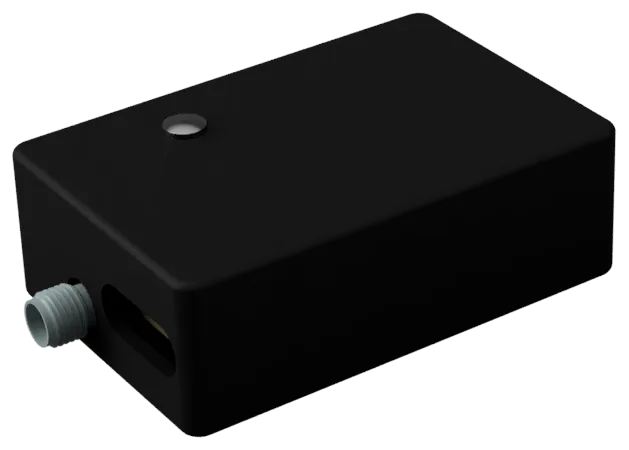 TTL level shifter: small black enclosure with an SMA output