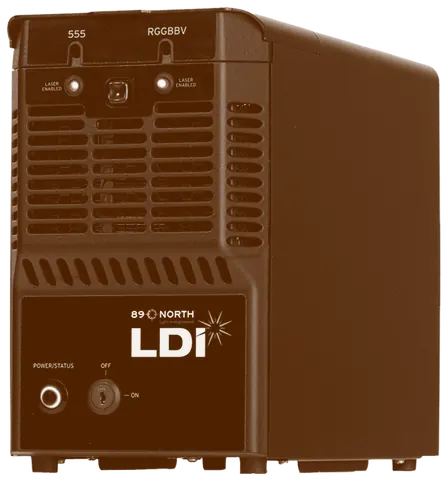 89 North LDI laser light source, a tall black enclosure